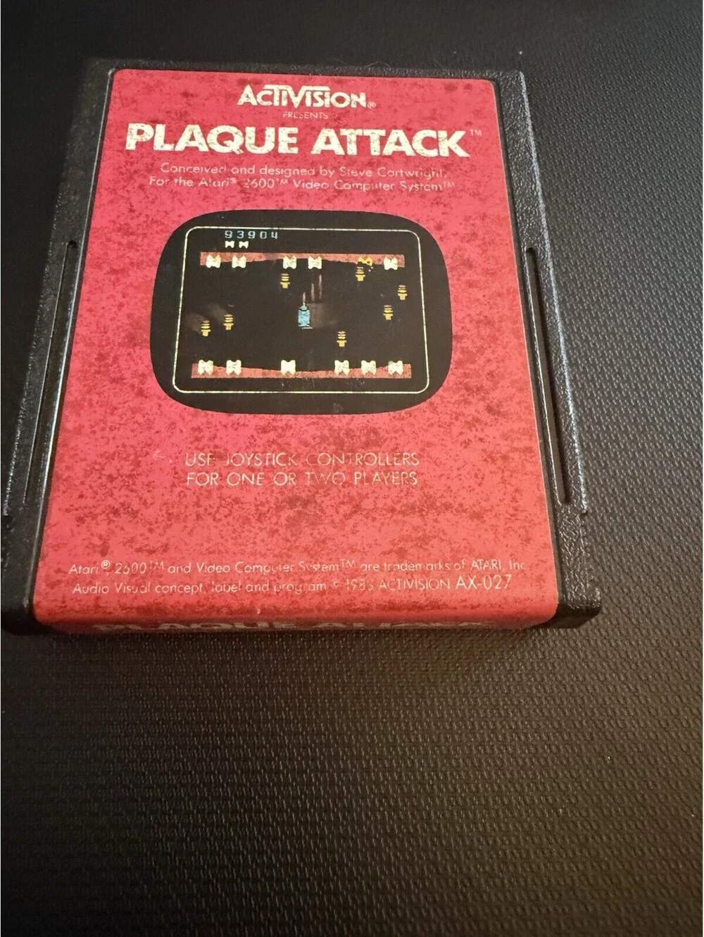 Activision Plaque Attack Multiplayer Action Shooter Game for Atari 2600 (1983)